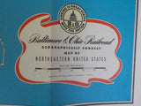 Map Baltimore & Ohio Railrad System Map of the USA