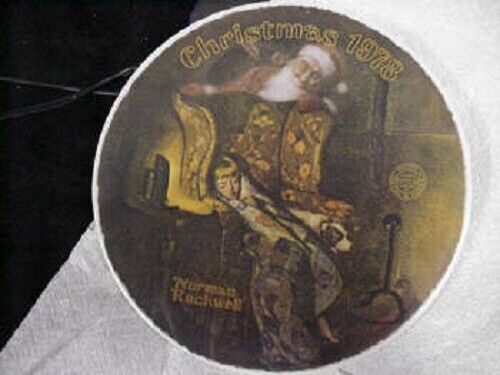 Plate Christmas 1978 Christmas Dream Norman Rockwell Knowles Santa P0402