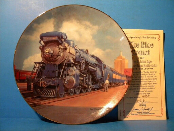 Plate Golden Age of American Railroads Plate Collection The Blue Comet #2155A