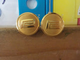 Button Penn Central Waterbury Lot of 2 small Gold in color small