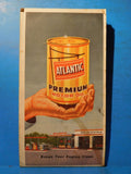 Map Pennsylvania and New Jersey State Road Map 1963 Atlantic Petroleum Ads