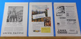 Ads Union Pacific Railroad Lot #35 Advertisements from various magazines (10)