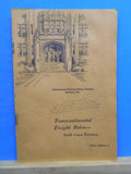 ICS Transcontinental Freight Rates North Coast Territory #5414 Edition 1 by Wils