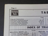 Burlington Route System Public Timetable 1956 May-October