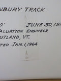 Map Right of Way and Track Map Rutland Railroad Glastenbury Track 1917-1964 Fold