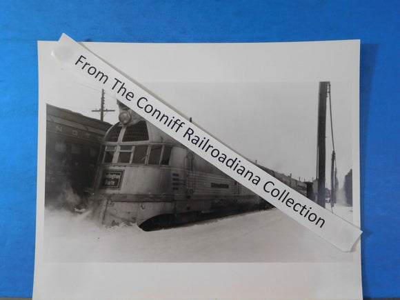 Photo Burlington Route Locomotive  8X10 B&W