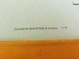 Map Penn Central Railroad January 1970 Trackage Rights Associated Lines