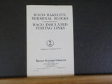 Raco Bakelite Terminal Blocks Raco Insulted Testing Links