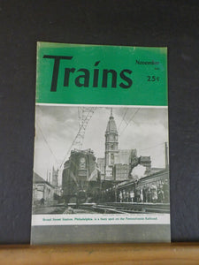 Trains Magazine 1943 November C&EI ACL UP Broad Streets train shed destroyed 192