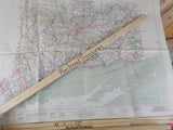 Map Connecticut Transportation REvised Edition 1941 Folded