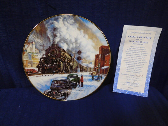 Plate Winter Rails Plate CollectionCoal Country Ted Xaras p0099