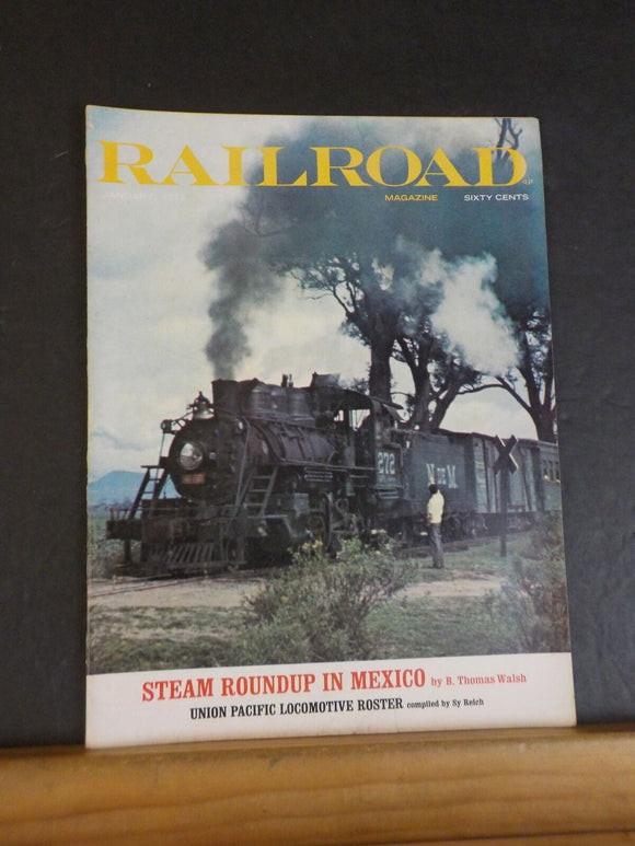 Railroad Magazine 1971 January Mexican Steam Roundup Long Island Cars Get Beauty