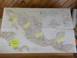 Map Dividing Link Mexico & Central America 2007 National Geographic