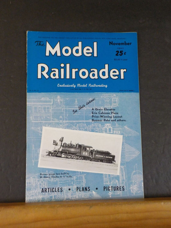 Model Railroader Magazine 1942 November Grain elevator Erie caboose plans Frt ca