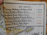 Chicago Burlington & Quincy Railroad Company Annual Report 1927 Foldout map