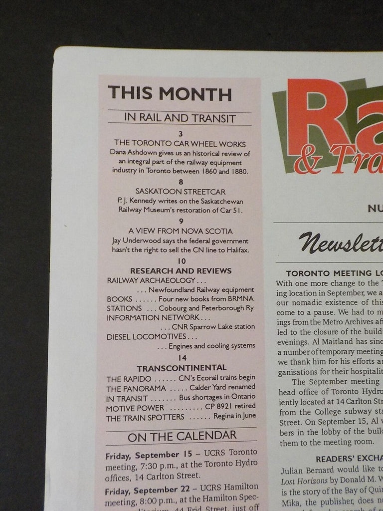 Rail and Transit #546 July 1995 Toronto car wheel works – RailroadTreasures