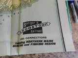 In The Maine Woods 1935 Edition Bangor and Aroostook Railroad MAP