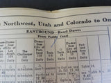 Union Pacific public timetable 1959 Fall Winter