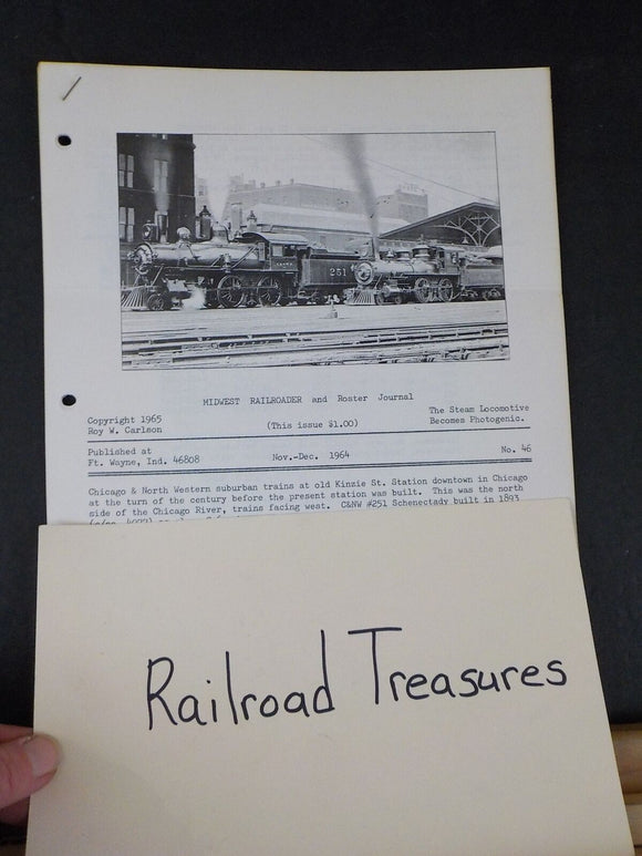 Midwest Railroader #46 1964 November-December & Roster Journal  C&WI
