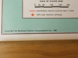 Map Southern Pacific Cotton Belt Intermodal Facilities 1985 May