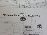 Map Texas Electric Railway Lot of 8 maps