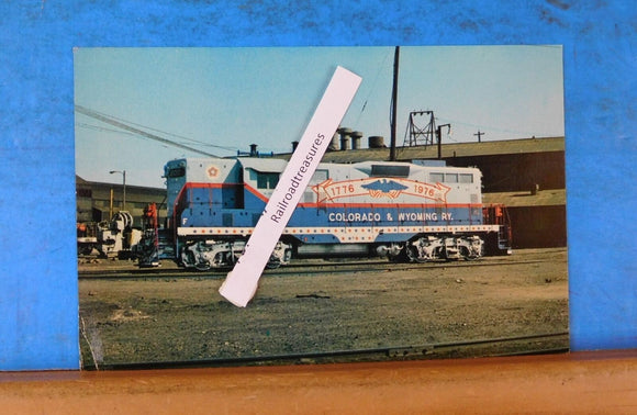 Postcard Colorado & Wyoming locomotive #200 1976 Bicentennial Spirit of 76