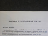 Chicago and Western Indiana Railroad Company Annual Report 1981