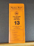 Southern Pacific Employee Timetable #13 San Antonion Division 1983 SP