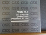 CSX Corporation Annual Report 1984 + Map reprint in FOLDER