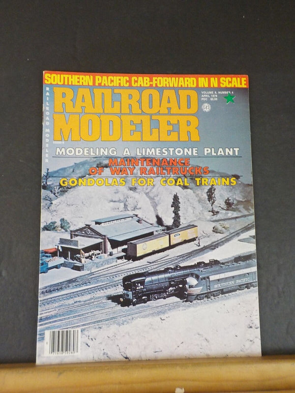 Railroad Modeler 1978 April Vol 8 #4 Limestone plant MOW railtrucks Gondolas coa