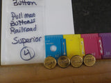 Button Pullman Lot of 4 Superior buttons gold in color small