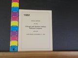 Chicago and Western Indiana Railroad Company Annual Report 1982