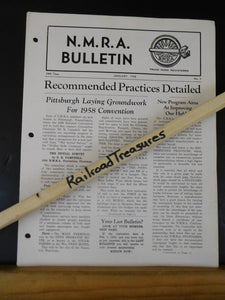 NMRA Bulletin 1958 January #5 of 24th Year Recommended Practices Detailed