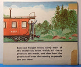 Freight Train and Passenger train wall display poster reversible Bill Bunce