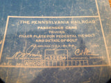 Blueprint PRR Passenger Cars, Trucks, Filler Plate for Pedestal Tie Bolt and Det