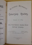 New York Central & Hudson River RR Summer Resorts and Excursion Routes MAP