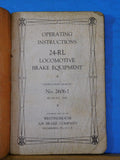 Locomotive Brake 24-RL Equipment Operating Instructions 1947 SC #2606-1