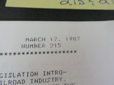Southern Pacific Update #213-216 MArch 1987 Sp-Santa Fe Merger Accident Bridge w