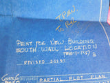 Blueprint Peoria & Pekin Union Ry Lot of 4 Plot plan including new building