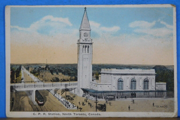 Postcard C.P.R. Station North Toronto Canada Circa 1910 Canadian Pacific Station