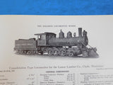 Baldwin Locomotive Works Record #76 Logging Locomotives 1913 reprint