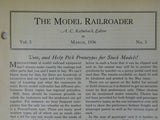 Model Railroader Magazine 1936 March Folding plate plans SAL 2-6-6-4 articulated