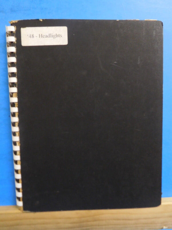 Era Headlights 1948 Spiral bound w/black cardstock covers Index  Complete Year