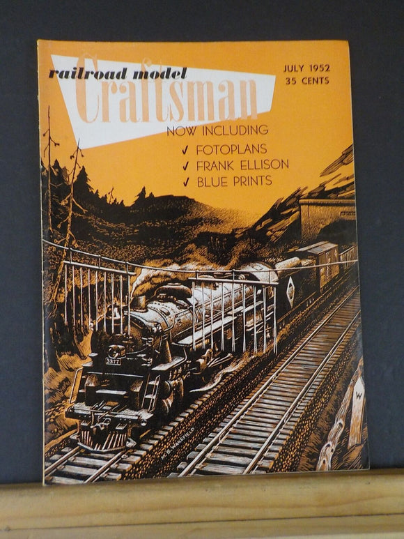 Railroad Model Craftsman Magazine 1952 July Skew bridge Frank Ellison Blueprints