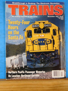 Trains Magazine 1996 November 24 hrs on the Santa Fe NP Passenger memories Braki