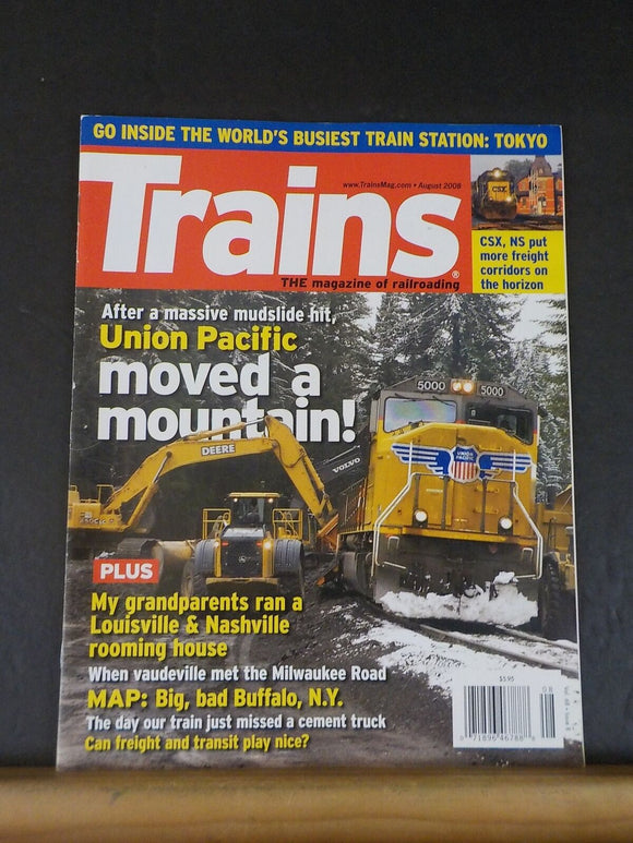 Trains Magazine 2008 August Union PAcific L&N Rooming houses Buffalo NY CSX NS T