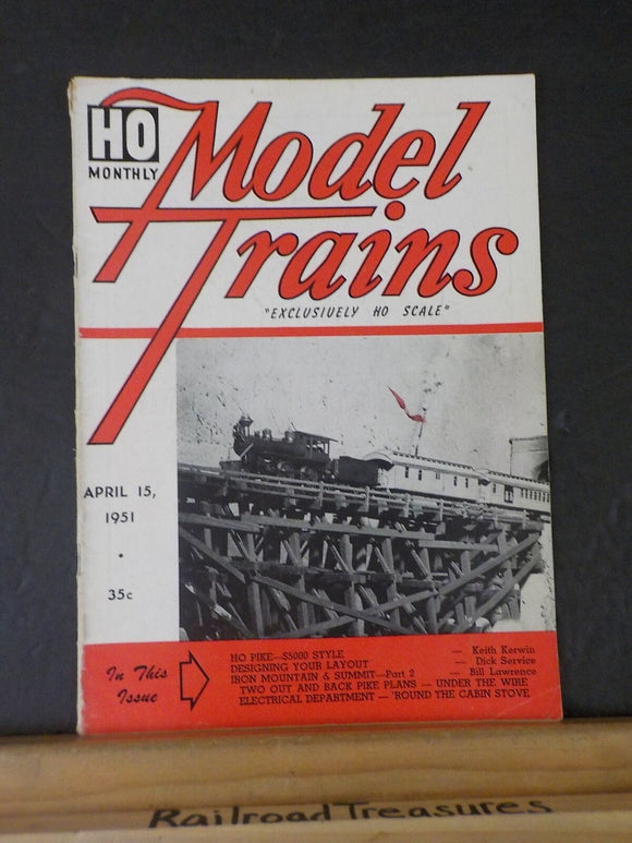 HO Monthly Model Trains 1951 April HO scale Designing your layout ...