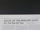 White Tops Circus Magazine 1950 January February Route of the Ringling Show for