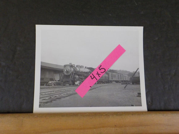 Photo Boston & Maine Locomotive #3654 B&M 4X5 Black & White White River Jct 1947