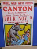 Posters Royal Wild West Circus Canton  Granby Lot of 2 July Nov